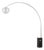 Iconic 95" Arc Floor Lamp, Satin Nickel, Sphere White Shade, Dimmable, Marble Base For Sale