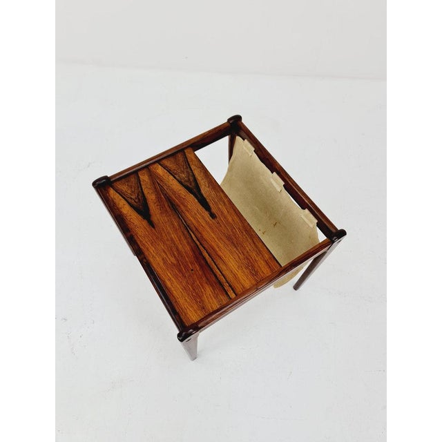 Mid-Century Danish Side Table with Magazine Rack, 1960s For Sale - Image 3 of 11