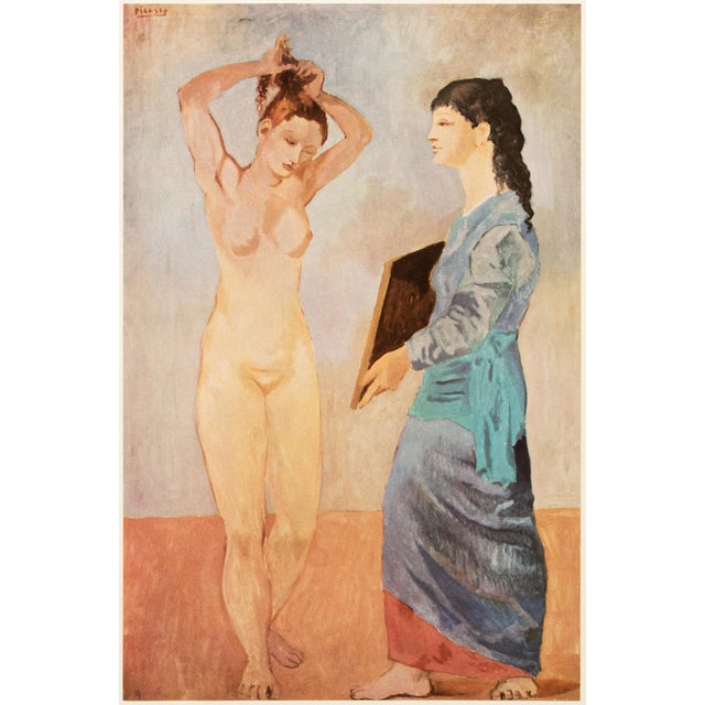 A lovely period full-color print after Post-Impressionist painting La Toilette (1906) by Pablo Picasso. Comes from the...