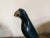 Ceramic 19th Century Chinese Dark Blue Porcelain Figure of a Parrot Standing atop Rockwork For Sale - Image 7 of 11