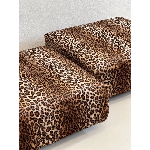 Brown Large Ottomans from Arflex, Italy, 1970s, Set of 2 For Sale - Image 8 of 18