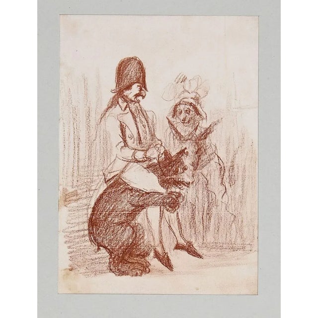 Satirical Scene is an original lithograph realized by an anonymous master in the 19th Century. Good conditions....