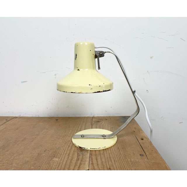 Industrial Beige Table Lamp from Metal Mot, 1960s For Sale - Image 11 of 15