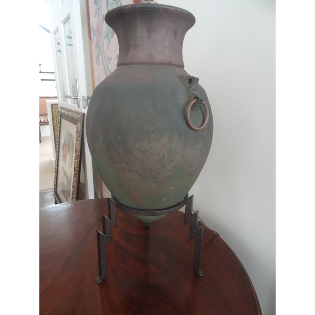 Metal Vintage Southwest Style Lamp For Sale - Image 7 of 8