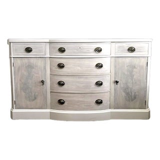 Hepplewhite Coastal Creams Solid Wood Buffet/Sideboard/Credenza For Sale
