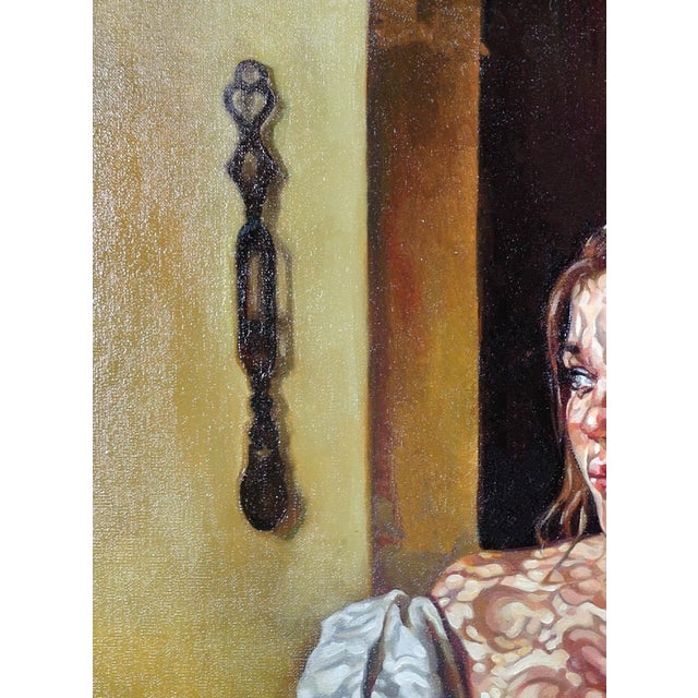 Elin Sian Blake, First Light, Mother & Baby with Welsh Blanket, 21st Century, Oil on Canvas For Sale - Image 6 of 18