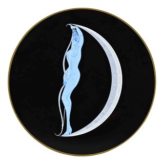 D Plate The Alphabet in Ceramic by Erté, Italy, 1986 For Sale