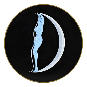 D Plate The Alphabet in Ceramic by Erté, Italy, 1986