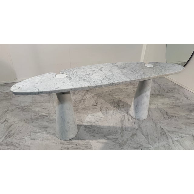 Angelo Mangiarotti Angelo Mangiarotti Console Table in White Marble, Italy, 1970s For Sale - Image 4 of 9