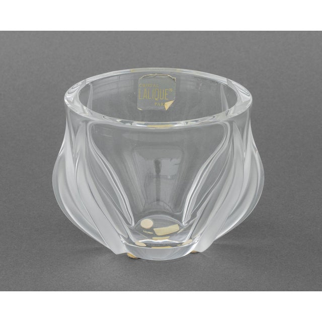 Contemporary Lalique Crystal "Deux Tulipes" Vase For Sale - Image 3 of 10
