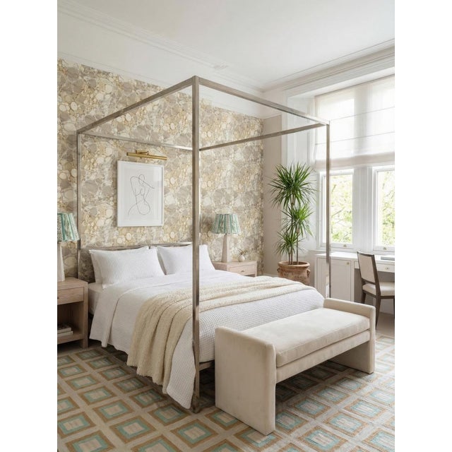 Not Yet Made - Made To Order Color Study Handwoven Wool Flatweave SAMPLE Rug - Silver Lake For Sale - Image 5 of 5