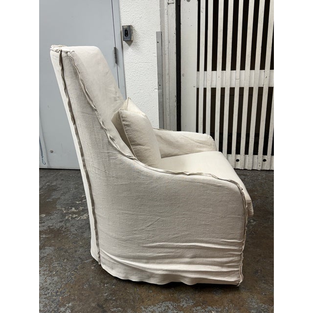 Verellen Norah Slipcover Swivel Glider For Sale In San Francisco - Image 6 of 12