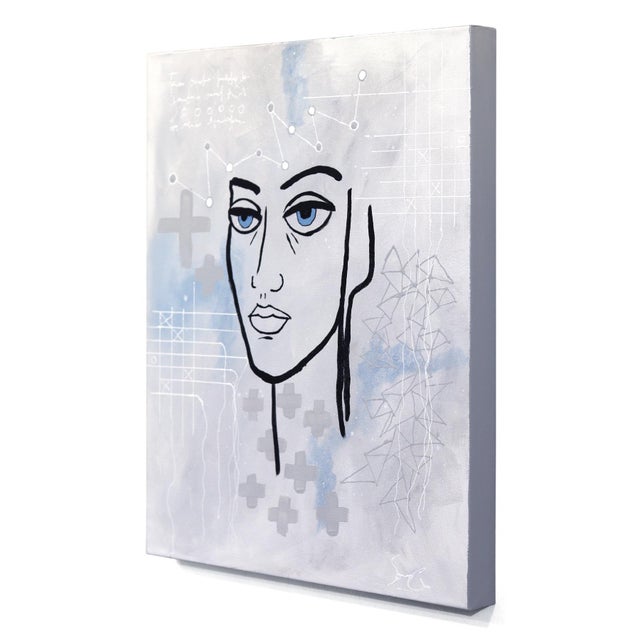 Abstract Maybe Tomorrow - Original Neo-Expressionist Mixed Media Painting on Canvas by Soren Grau For Sale - Image 3 of 9