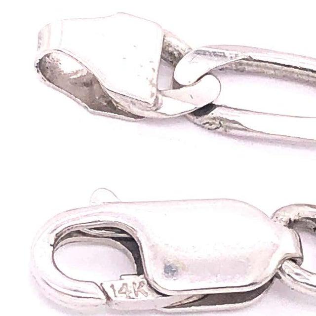 Metal 14 Karat White Gold Fancy Link Bracelet For Sale - Image 7 of 7