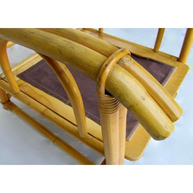 Mid-Century John Wisner Design for Ficks Reed Bentwood Bamboo Rattan Club Lounge Chair For Sale - Image 16 of 18