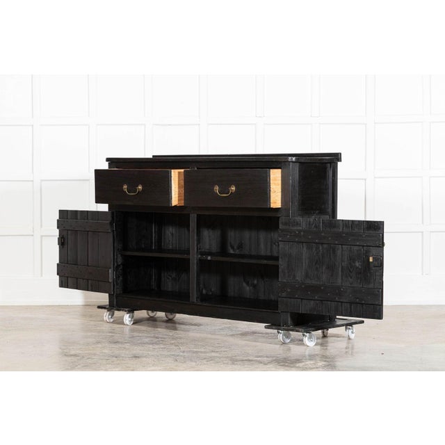 19th Century English Rustic Bleached Pine Dresser Base For Sale - Image 6 of 16