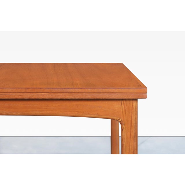 Burnt Orange Scandinavian Modern Expanding Teak Dining Table by Folke Ohlsson for Dux For Sale - Image 8 of 12