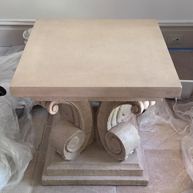 Square Century Furniture Stone Side Table For Sale In Washington DC - Image 6 of 10