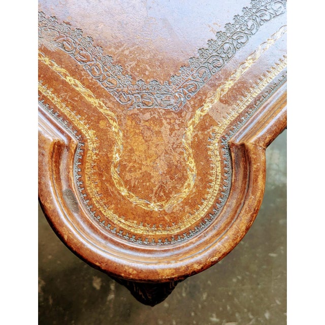 Vintage French Louis XV Mahogany Coffee Table Inlay and Carved For Sale - Image 9 of 9