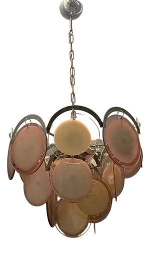 Murano Glass Disc Chandelier, 1970s