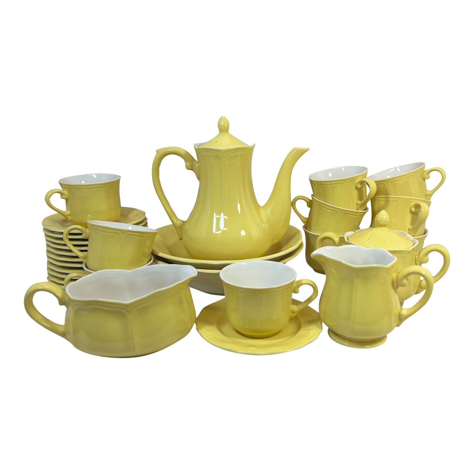 Mid 20th Century Vintage Sears Federalist Buttercup Yellow Ironstone