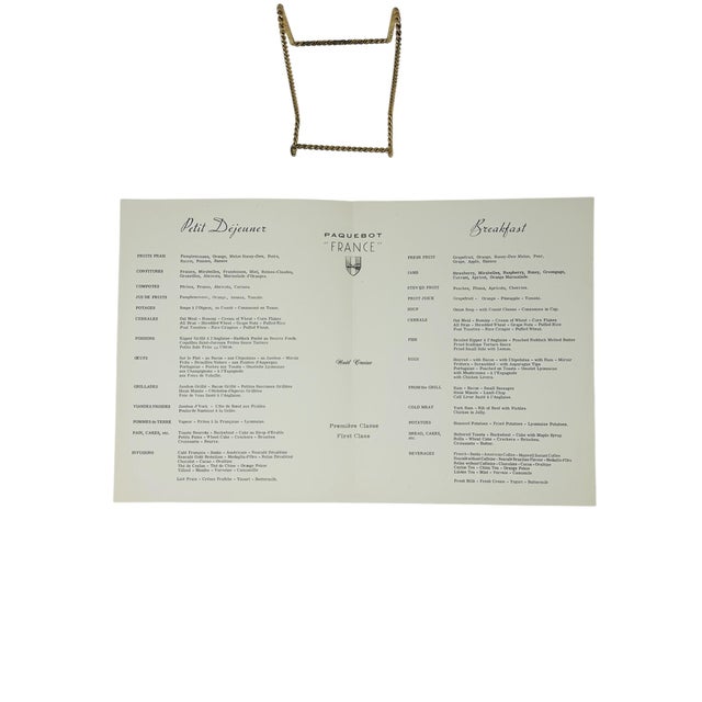 S S France 1963-1964: Rare 36-Menu Complete Holiday Voyage Collection | Louis Le Breton, Jean Carzou, Georges Rohner | First Class Ocean Liner For Sale - Image 17 of 18