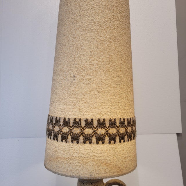 Fat Lava Ceramic Lamp with Original Shade from Scheurich Keramik, 1960s For Sale - Image 15 of 18
