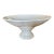 Vintage White Pedestal Bowl With Embossed Relief Pine Cones For Sale