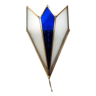 Vintage Spanish Glass Wall Sconce, 1950s For Sale