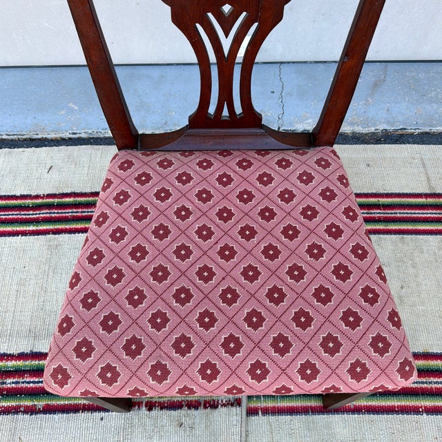 Farmhouse Antique Mahogany Chippendale Side Chair, Massachusetts, Circa 1780s For Sale - Image 3 of 12