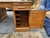 Wood 1940s Vintage Oak Partners Executive Double Sided Desk For Sale - Image 7 of 12
