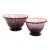 Early 20th Century Mid Century Modern Fostoria Amethyst Glass Century Serving Bowls Pair For Sale