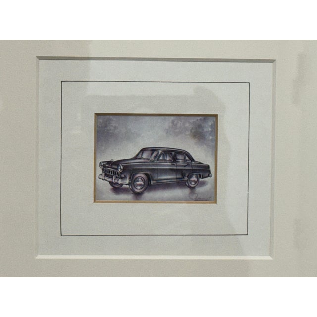 Early 21st Century Miniature Volga Etching in Thick Off White Matte, Metal Framed For Sale - Image 5 of 12