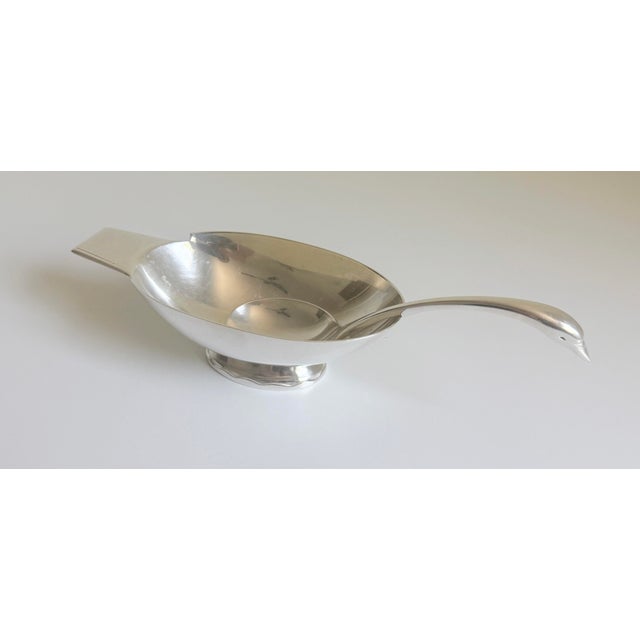 Christofle Early 20th Century Christofle Silver Plate Swan Sauce Boat For Sale - Image 4 of 14