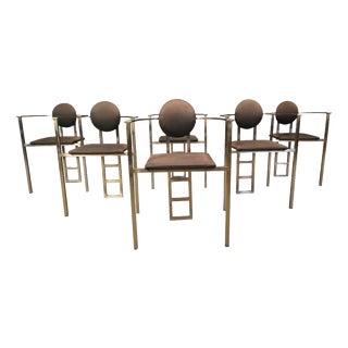 Vintage Dining Chairs by Belgochrom, 1980s, Set of 6 For Sale