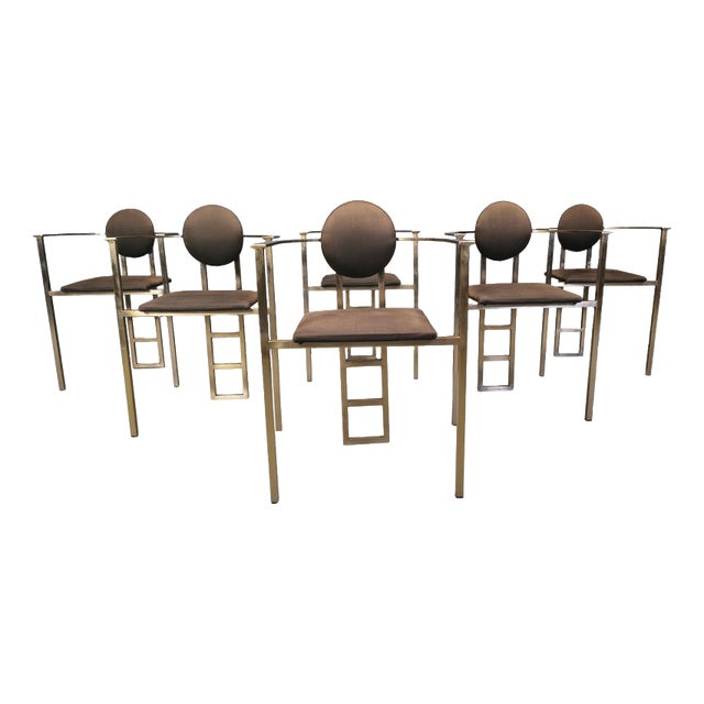Vintage Dining Chairs by Belgochrom, 1980s, Set of 6 For Sale