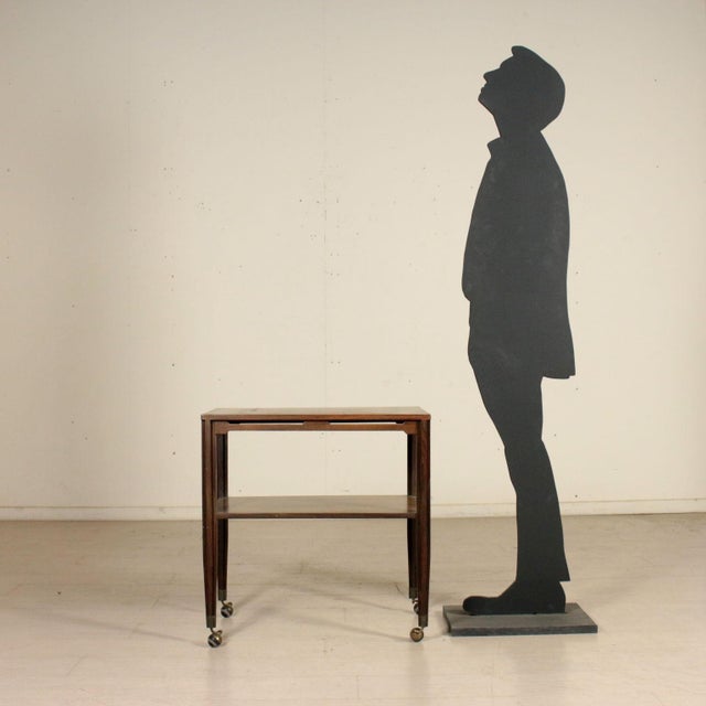 Italian Rosewood Veneer Service Cart, 1960s For Sale - Image 6 of 11