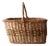 Vintage Wicker Gathering Basket For Sale
