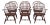 Set of 6 Dr Dimes Sack Back Windsor Dining Armchairs For Sale