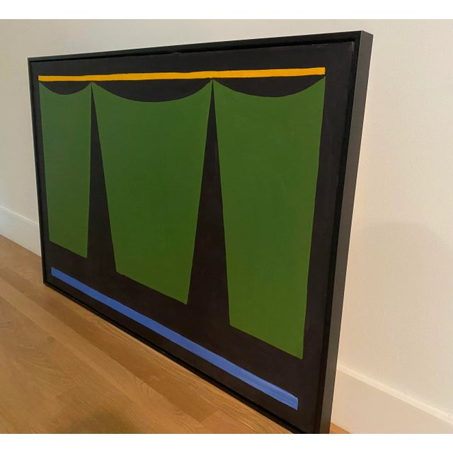 Late 20th Century Framed Original Abstract Acrylic on Canvas Painting For Sale - Image 5 of 10