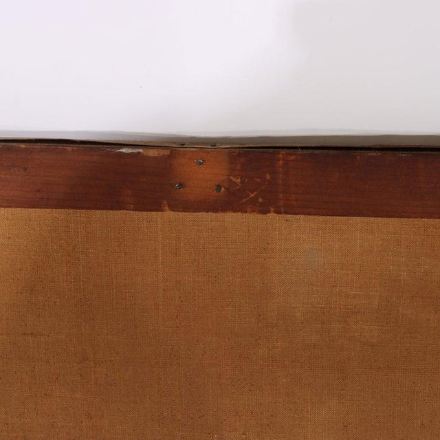 Large Antique Oil on Canvas Western Themed Painting of Steers C1900 For Sale - Image 6 of 6