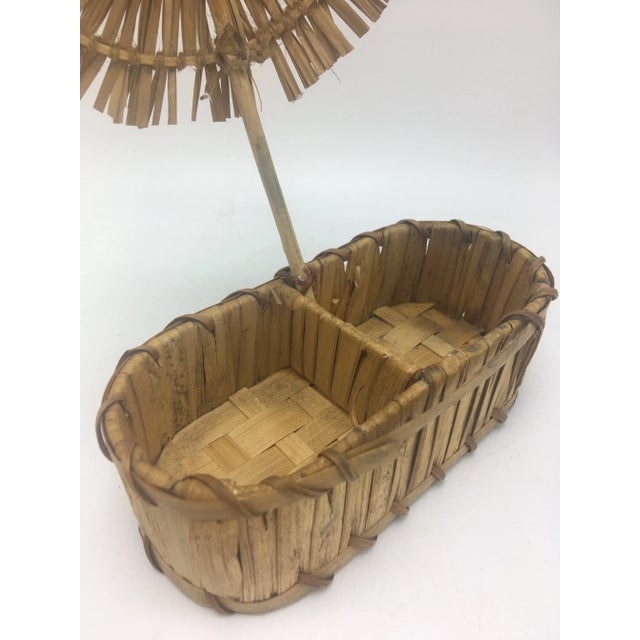 Boho Chic Vintage Tiki Hut Basket For Sale - Image 3 of 9