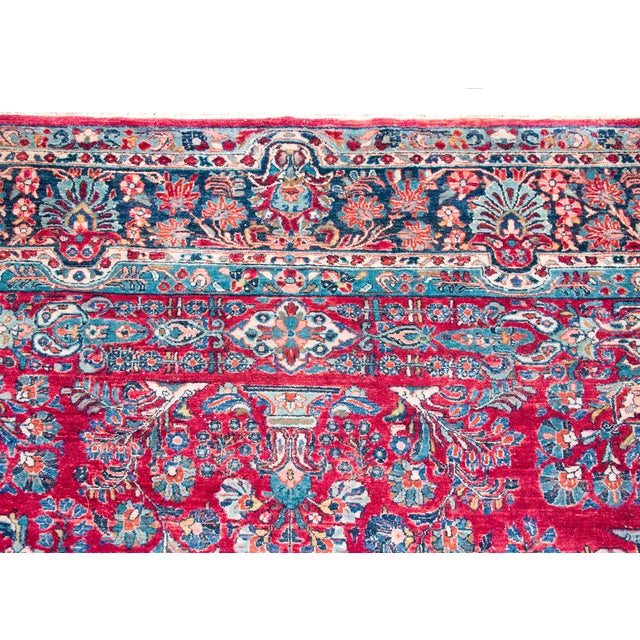 Red Early 20th Century Persian Sarouk Rug For Sale - Image 8 of 15