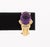 Modern 14k Yellow Gold Amethyst and Diamond Hoop Earrings For Sale - Image 3 of 7