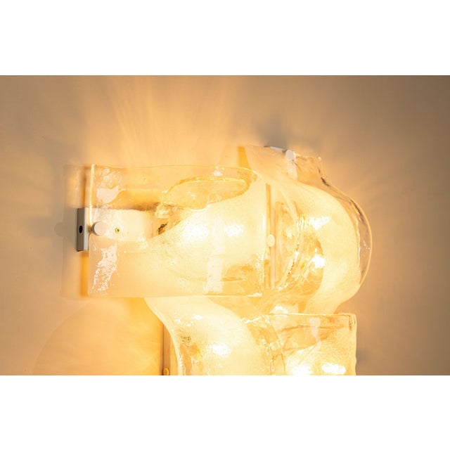 Crystal and White Sand LP 276 Compound Wall Lamps from AV Mazzega, Italy, 1970s, Set of 4 For Sale - Image 9 of 18