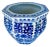 1990s Blue and White Cachepot Jardienere Plant Holder Chinoiserie Porcelain Ceramic Chinese Asian For Sale - Image 9 of 12