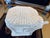 White Vintage White Wicker Elephant Side Table, Trunk Up For Sale - Image 8 of 9