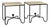 Pair of Tall Iron and Travertine 'Entretoise' Side Tables by Design Frères For Sale