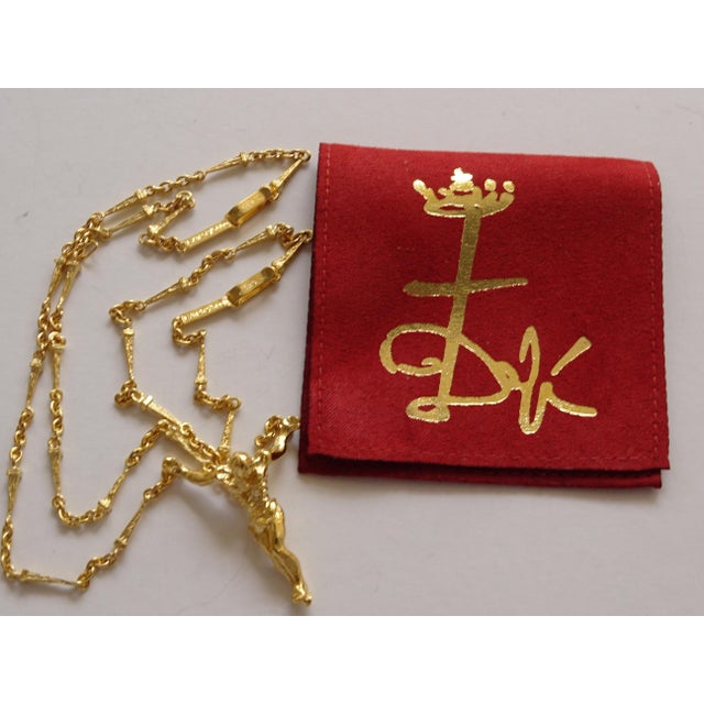 Christ of Saint John of the Cross Pendant in the style of Salvador Dali For Sale - Image 6 of 9