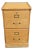 Late 20th Century Oak Two-Drawer Letter Size Filing Cabinet With Lock For Sale
